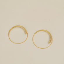 Load image into Gallery viewer, Popular Fashion Gold Plated Matt Hoop Earrings