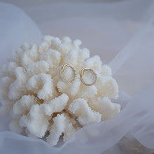 Load image into Gallery viewer, Elegant Gold Plated Cat's Eye Stone Ear Studs Earrings