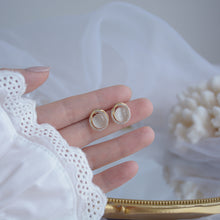 Load image into Gallery viewer, Elegant Gold Plated Cat's Eye Stone Ear Studs Earrings