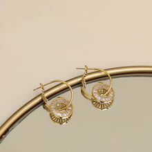 Load image into Gallery viewer, Fashion Unique Design Huggie Earrings with Zircon Circle