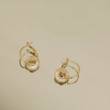 Load image into Gallery viewer, Fashion Unique Design Huggie Earrings with Zircon Circle