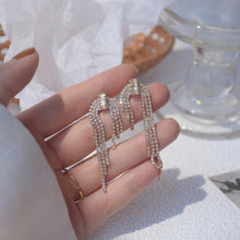 Load image into Gallery viewer, Fashion Gold Plated Zircon Tassel Chandelier