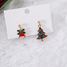 Load image into Gallery viewer, Silver Christmas Elements Drop Earrings - Snow Santa Reindeer Gift Christmas Tree