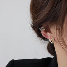 Load image into Gallery viewer, Heart Shape Gold Plated Zircon Ear Studs Earrings