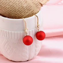 Load image into Gallery viewer, Red Christmas Baubles Drop Earrings