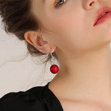 Load image into Gallery viewer, Red Christmas Baubles Drop Earrings