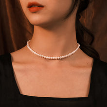 Load image into Gallery viewer, Elegant 18K Gold Plated Freshwater Cultured Pearl Necklace Choker