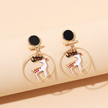 Load image into Gallery viewer, INS Christmas Party Circular Drop Earrings Multi Colours