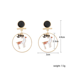 Load image into Gallery viewer, INS Christmas Party Circular Drop Earrings Multi Colours