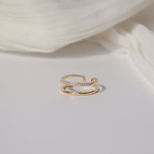 Load image into Gallery viewer, INS Popular Gold Plated Zircon Adjustable Rings
