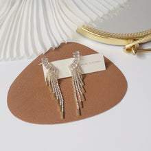 Load image into Gallery viewer, Luxury Gold Plated Korean Style Zircon Tassel Earrings