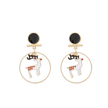 Load image into Gallery viewer, INS Christmas Party Circular Drop Earrings Multi Colours
