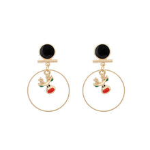 Load image into Gallery viewer, INS Christmas Party Circular Drop Earrings Multi Colours