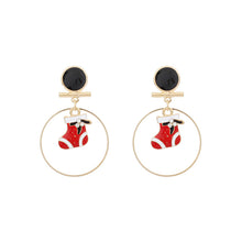 Load image into Gallery viewer, INS Christmas Party Circular Drop Earrings Multi Colours