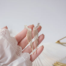 Load image into Gallery viewer, Luxury Gold Plated Korean Style Zircon Tassel Earrings
