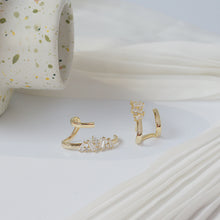 Load image into Gallery viewer, Fashion Design Luxury Zircon Gold Plated Silver Ear Cuff Stud