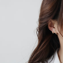 Load image into Gallery viewer, Fashion Design Luxury Zircon Gold Plated Silver Ear Cuff Stud