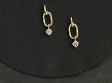 Load image into Gallery viewer, Luxury Zircon Chain Block Earrings