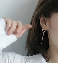 Load image into Gallery viewer, Diamante Gold Plated Oval Shape Drop Earrings