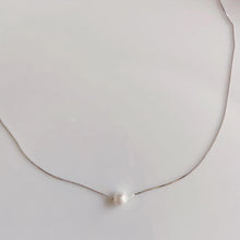 Load image into Gallery viewer, White Gold Plated Choker Chain With Pearl 6mm 8mm Necklace
