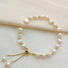 Load image into Gallery viewer, Freshwater Cultured Irregular Pearl Single Strand Bracelet