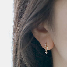 Load image into Gallery viewer, Luxury Zircon Chain Block Earrings