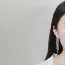 Load image into Gallery viewer, Zircon Cup Chain Gold Plated Tassel Earrings