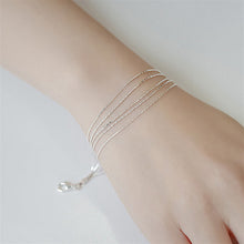 Load image into Gallery viewer, 5 Layer Gold Plated Silver Chain Bracelet