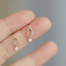 Load image into Gallery viewer, Luxury Zircon Chain Block Earrings