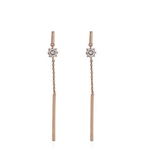 Load image into Gallery viewer, Long Diamante Chain Tassel Earrings