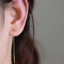 Load image into Gallery viewer, Rose Gold ball Chain Thread Through Earrings