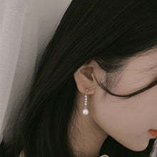 Load image into Gallery viewer, Diamante Pearl Drop Earrings