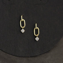 Load image into Gallery viewer, Luxury Zircon Chain Block Earrings