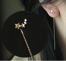 Load image into Gallery viewer, Gold Plated Silver Stars Crawler Cuff Earring
