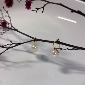 Classic Freshwater Drop Pearl Fish Hook Earrings