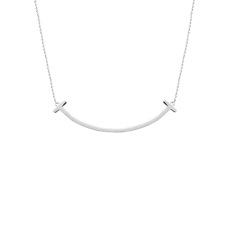 Smile Chain Silver Plated Necklace