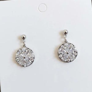 Diamante Round Earrings