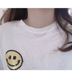 Smile Chain Silver Plated Necklace