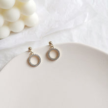 Load image into Gallery viewer, Diamante Circle Drop Earrings
