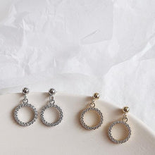 Load image into Gallery viewer, Diamante Circle Drop Earrings
