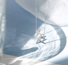 Load image into Gallery viewer, Diamante Two Star Necklace
