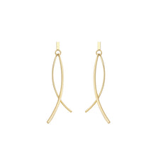 Load image into Gallery viewer, Gold Plated Simple Tassel Drop Earrings
