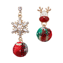 Load image into Gallery viewer, Popular Silver Zircon Christmas Party Ear Studs and Drop Earrings
