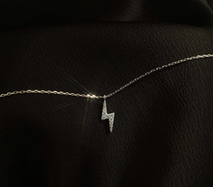 Silver Lightning Choker Necklace