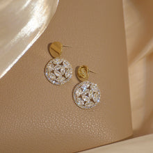 Load image into Gallery viewer, Luxury 14K Gold Plated Zircon Diamante Round Chic Drop Earrings
