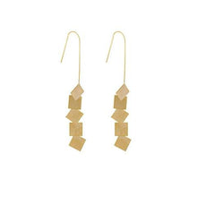 Load image into Gallery viewer, Korean Style Geometric Pierce Gold Plated Drop Earrings
