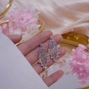 Popular Party Diamante Zircon Diamond Shape Tassel Chandelier