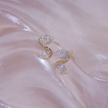 Load image into Gallery viewer, Gold Plated Diamante S Shape Twist Ear Studs Earrings

