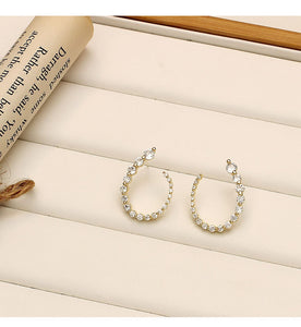 Elegant Diamante Mini Zircon 6 Shape Ear Studs Earrings