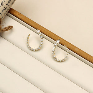 Elegant Diamante Mini Zircon 6 Shape Ear Studs Earrings